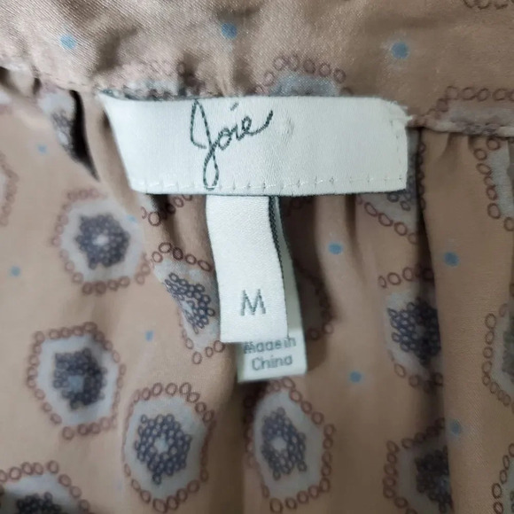 JOIE | Izzy Silk Mandarin Peasant 3/4 Sleeve Medium - Picture 8 of 9